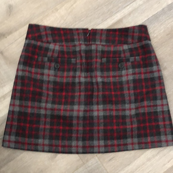 Plaid Button Mini Skirt - Picture 2 of 2